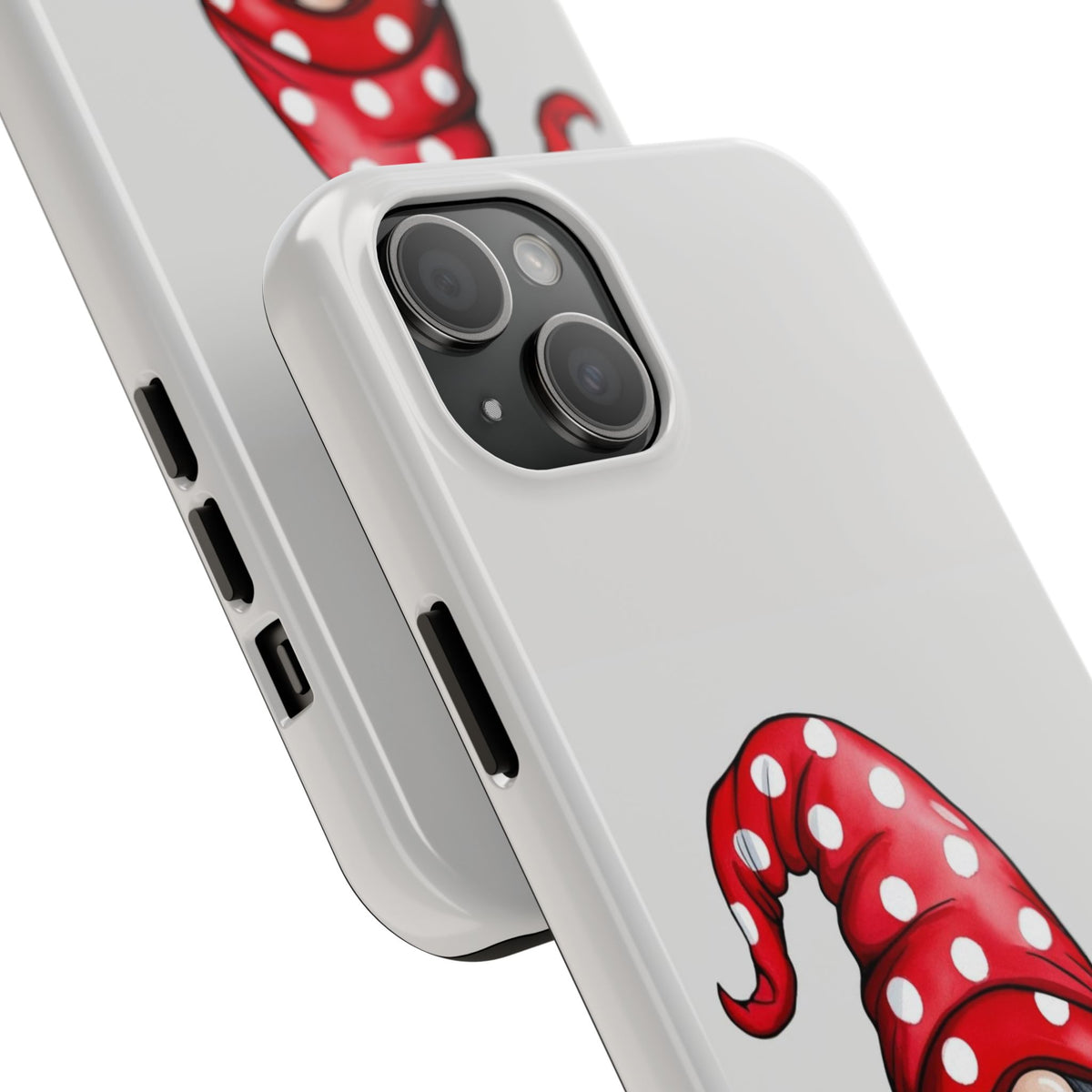 Valentine Gnome Phone Case — Cute Polka Dot Red Gnome Protective Case