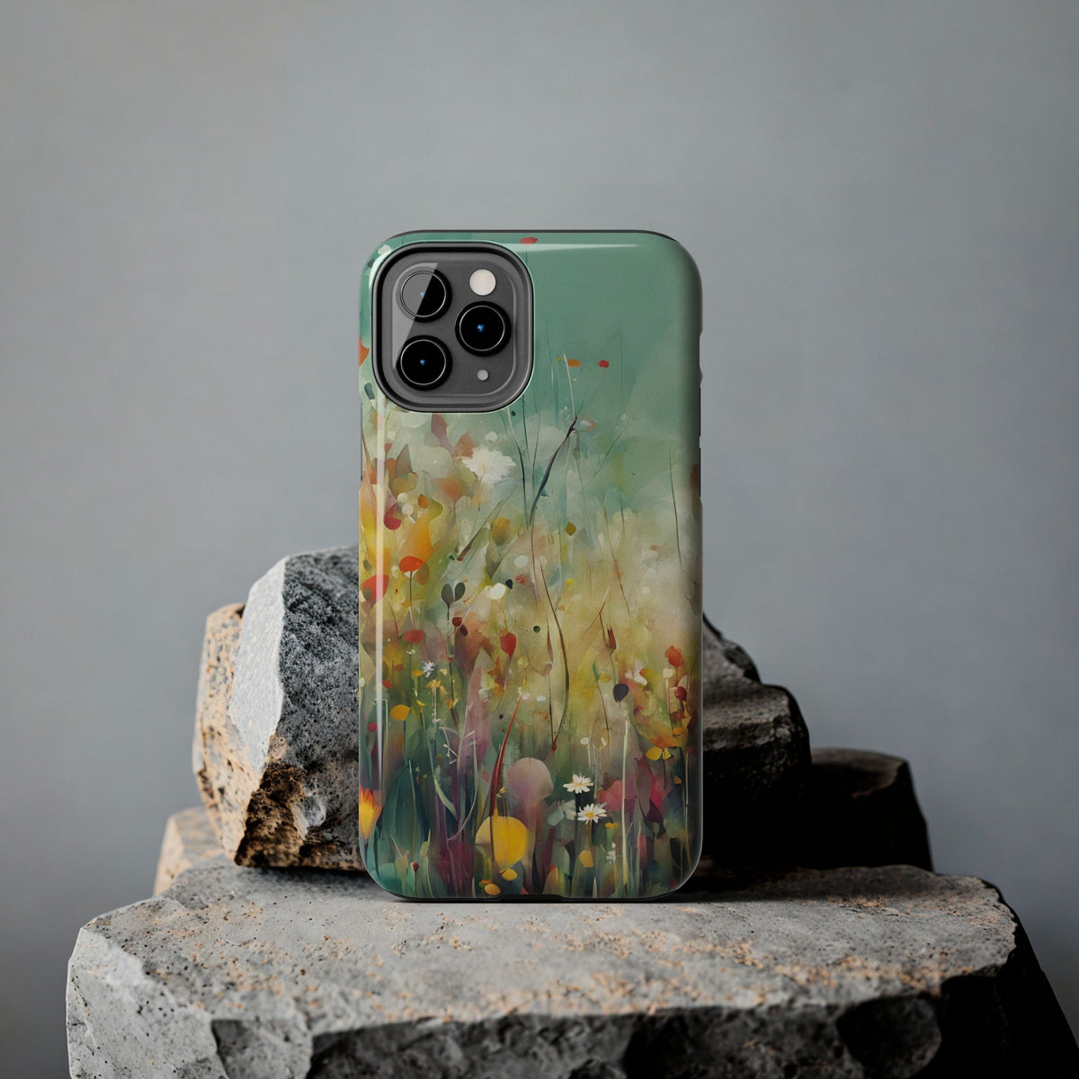 Floral Meadow Tough Phone Case — Painterly Wildflower Protection