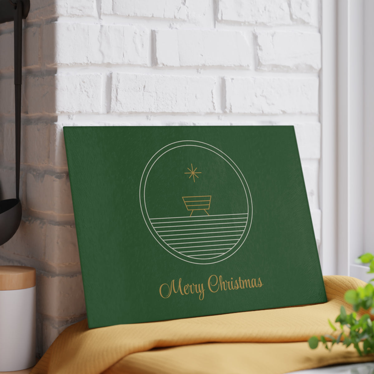 Christmas Glass Cutting Board