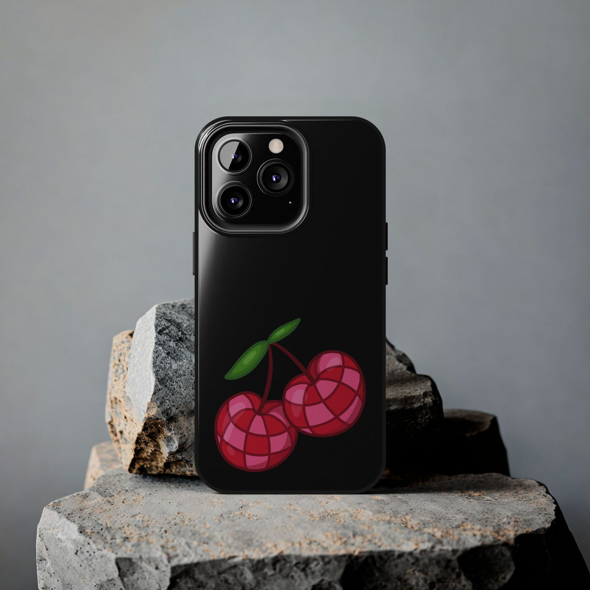 Cherries Tough Phone Case — Mosaic Cherries Design