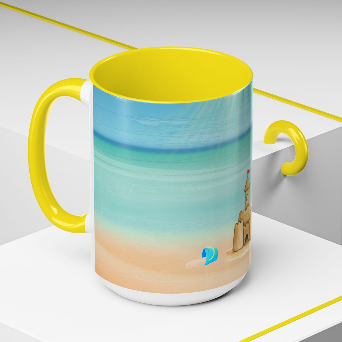 Beach Sandcastle Coffee Mug – Ocean Accent 11/15oz