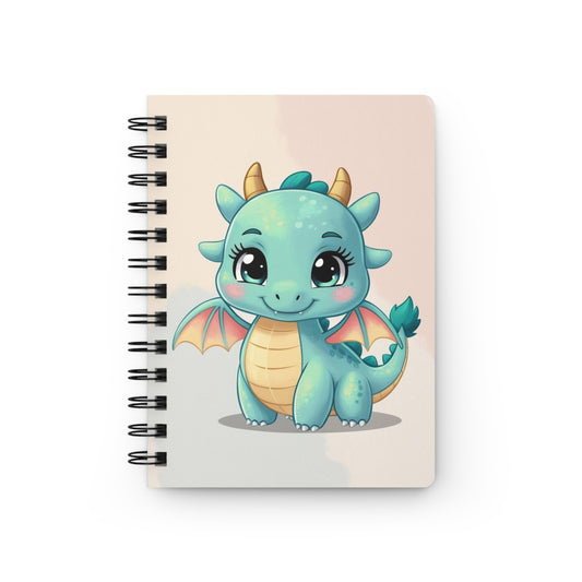 Cute Baby Dragon Spiral Journal — Kawaii Fantasy Notebook for Kids & Teens