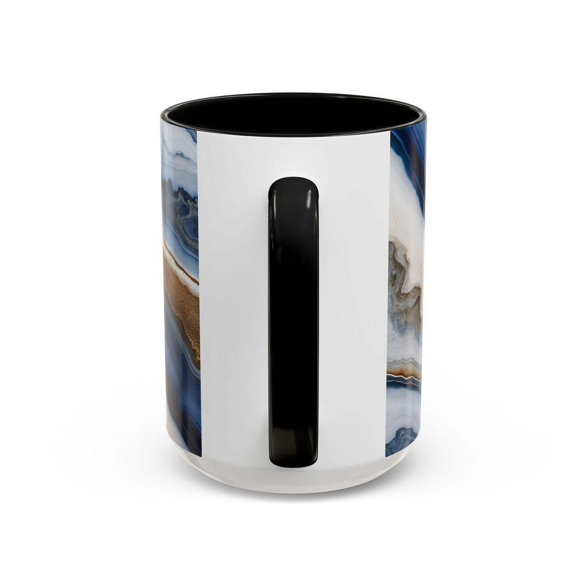 Blue Agate Accent Coffee Mug — Marble Stone Pattern 11/15oz