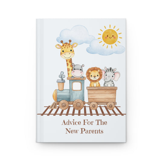 Cute Animal Train Baby Shower Guestbook & Parenting Keepsake