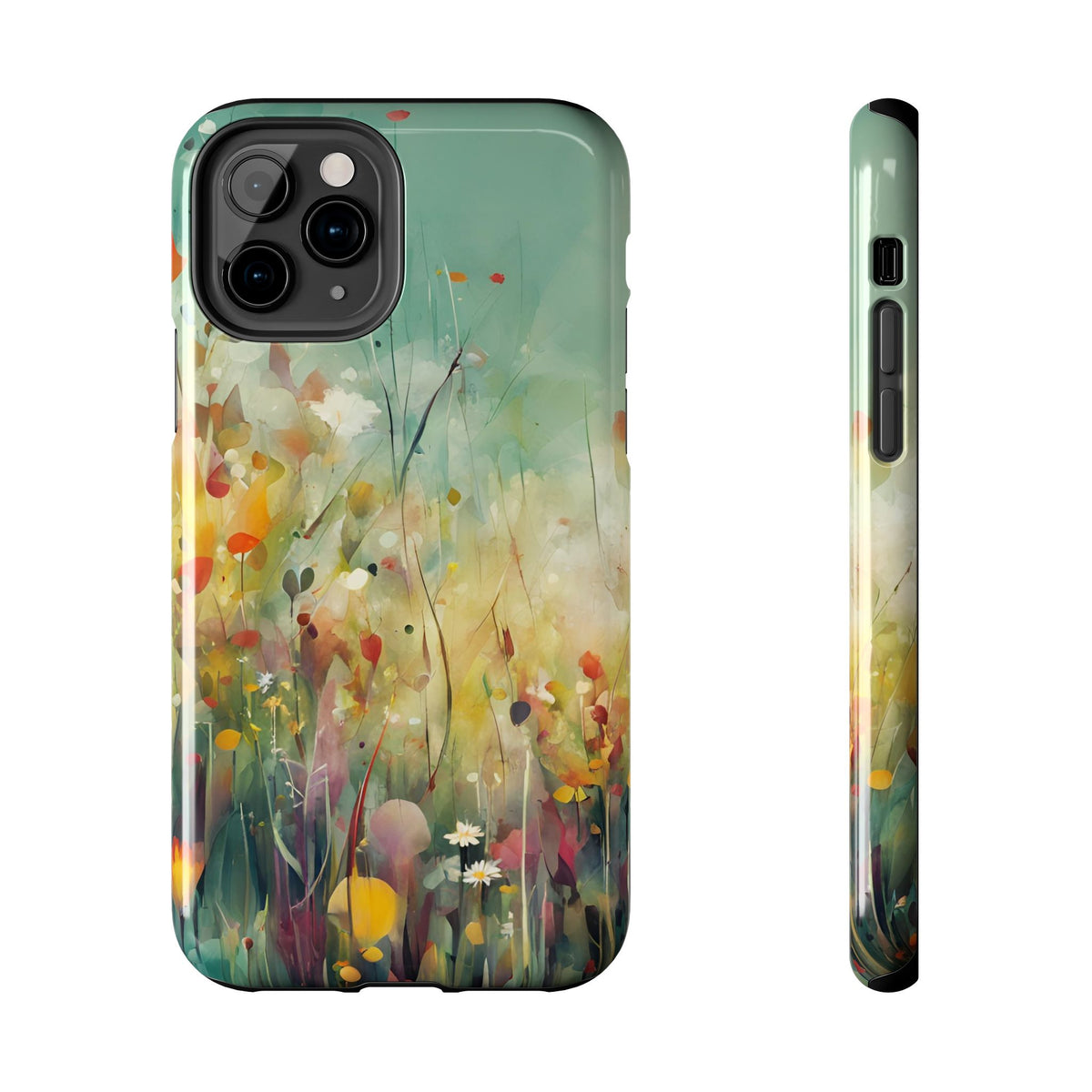 Floral Meadow Tough Phone Case — Painterly Wildflower Protection