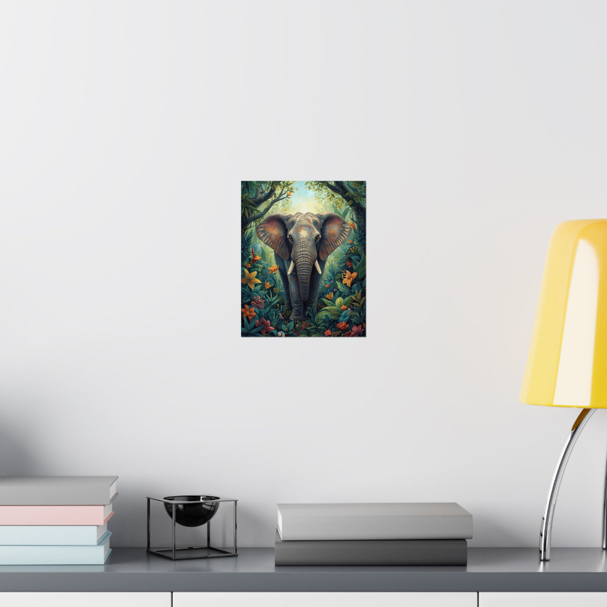 Elephant Jungle Matte Poster