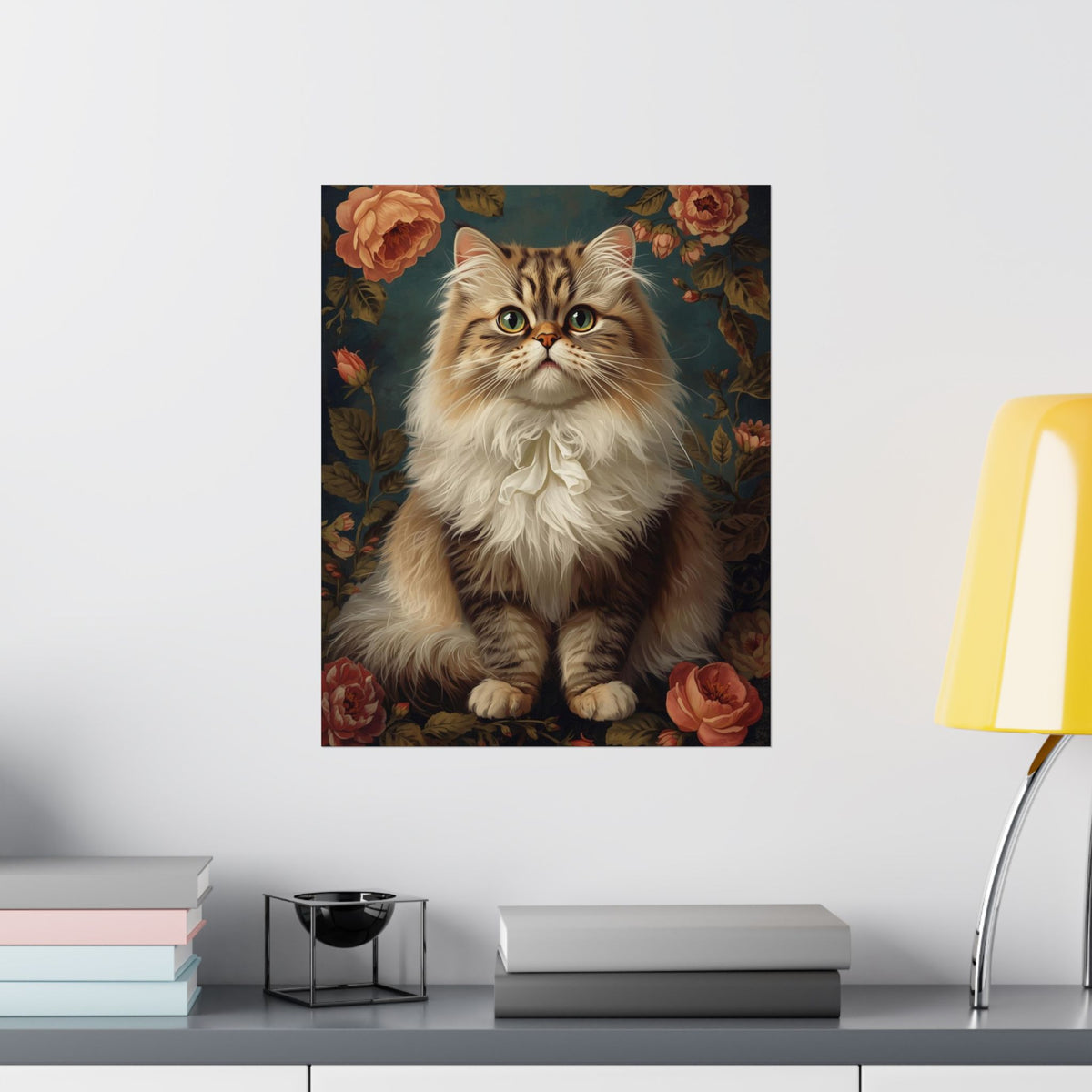 Vintage Persian Cat Poster — Matte Vertical Wall Art