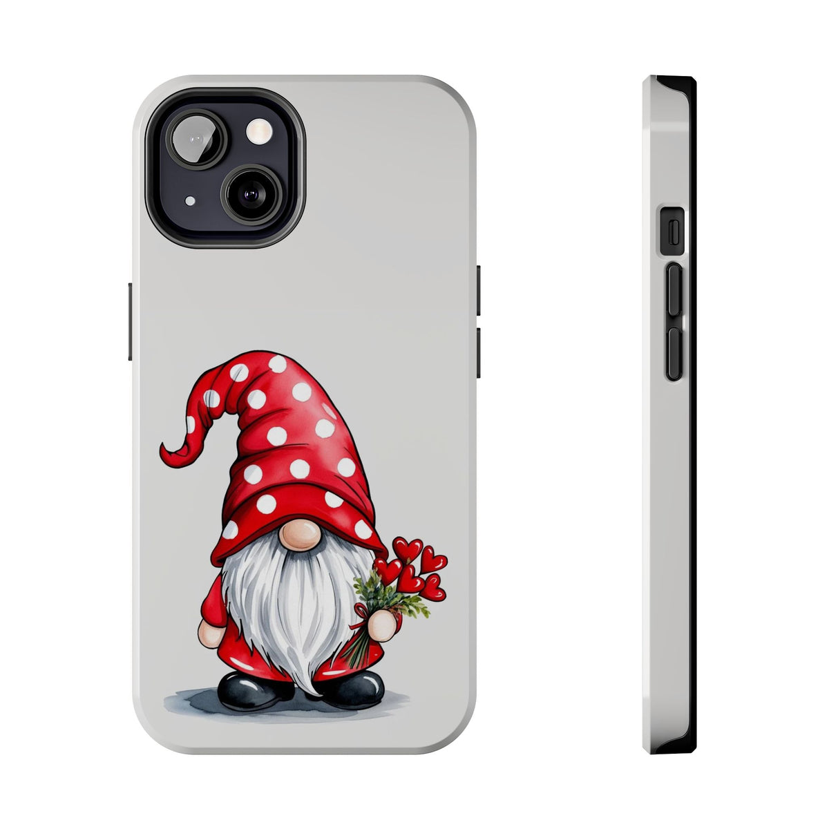 Valentine Gnome Phone Case — Cute Polka Dot Red Gnome Protective Case