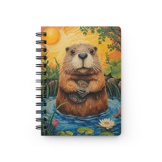 Beaver Meadow Spiral Journal — Cute Animal Notebook for Nature Lovers, Gratitude & Daily Notes