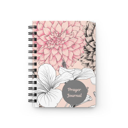 Prayer Journal — Floral Spiral-Bound Notebook for Faith, Gratitude & Devotion