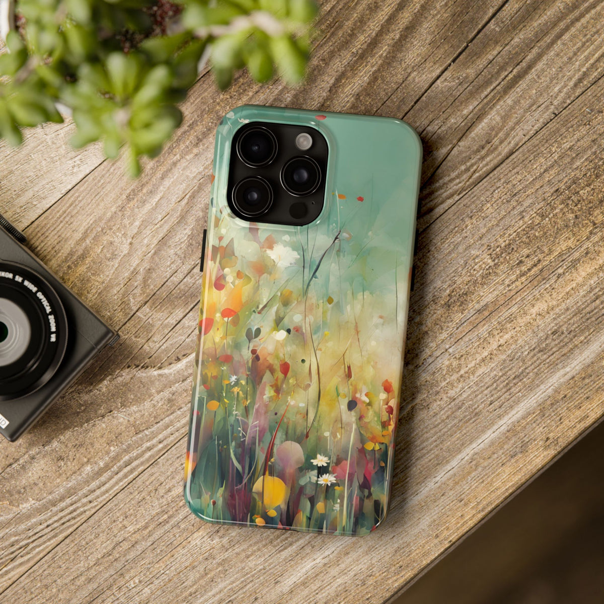 Floral Meadow Tough Phone Case — Painterly Wildflower Protection