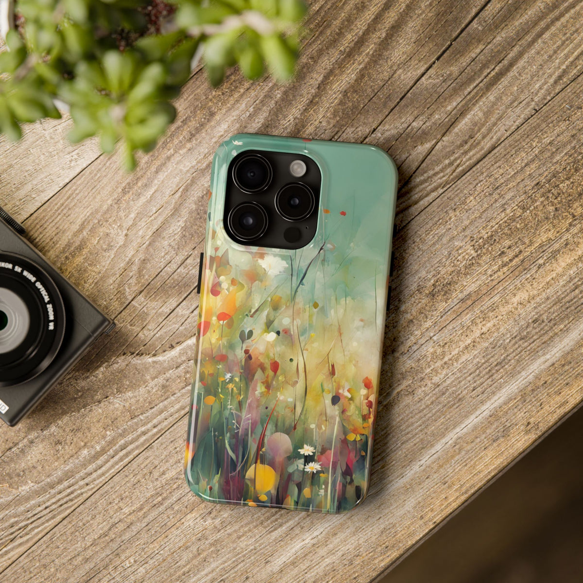 Floral Meadow Tough Phone Case — Painterly Wildflower Protection