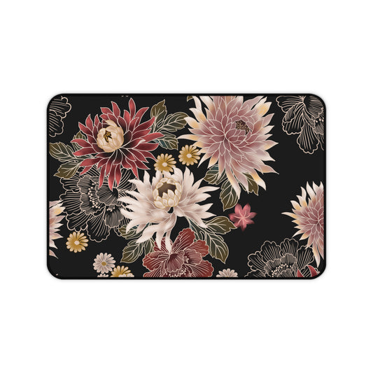 Floral Desk Mat — Vintage Dahlia Design