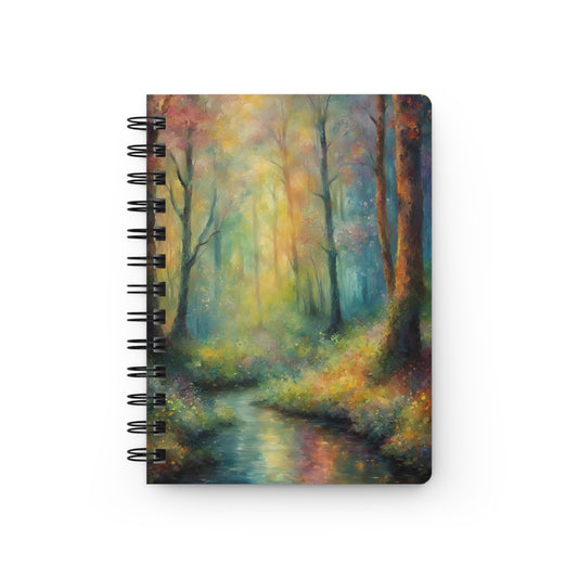 Watercolor Forest Spiral Notebook — Serene Woodland Art Journal
