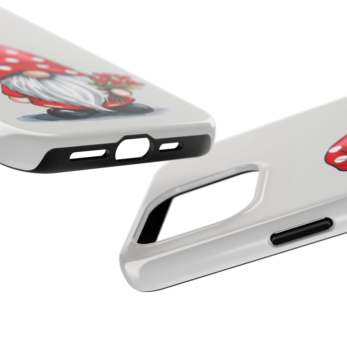 Valentine Gnome Phone Case — Cute Polka Dot Red Gnome Protective Case