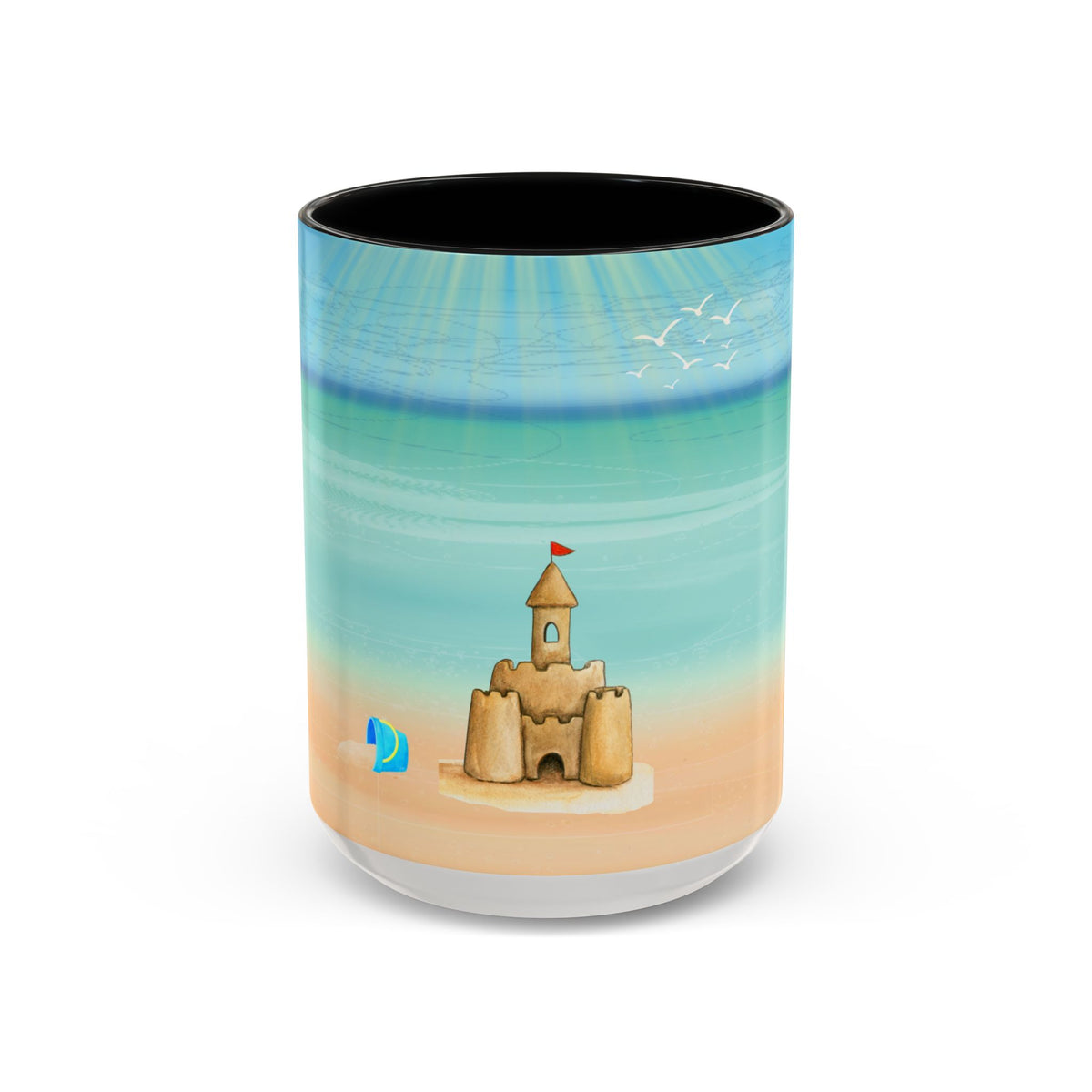 Beach Sandcastle Coffee Mug – Ocean Accent 11/15oz