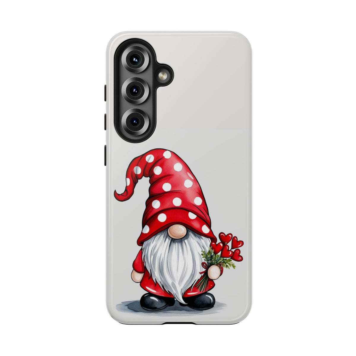 Valentine Gnome Phone Case — Cute Polka Dot Red Gnome Protective Case