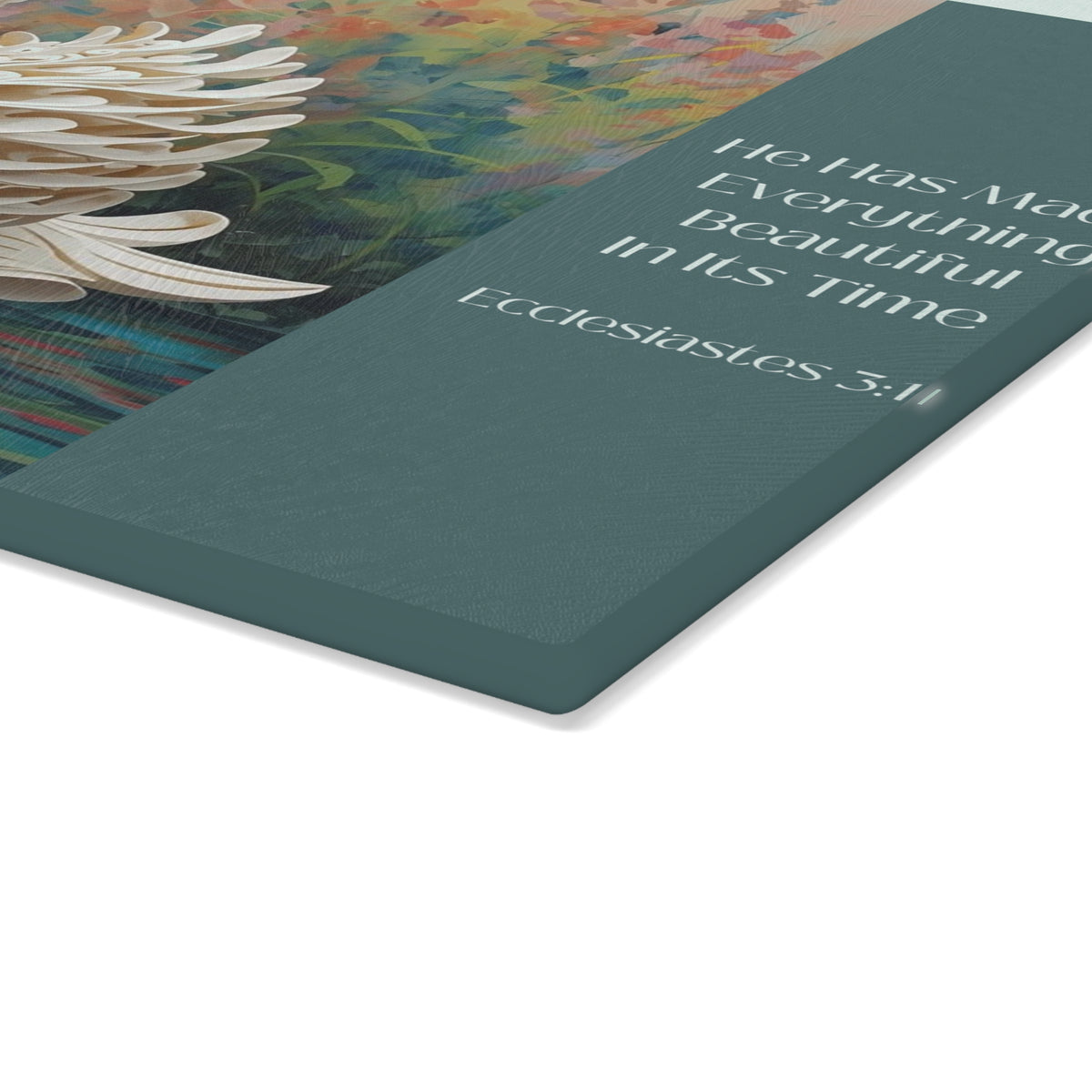 Swan Glass Cutting Board – "He Has Made Everything Beautiful in Its Time" (Ecclesiastes)