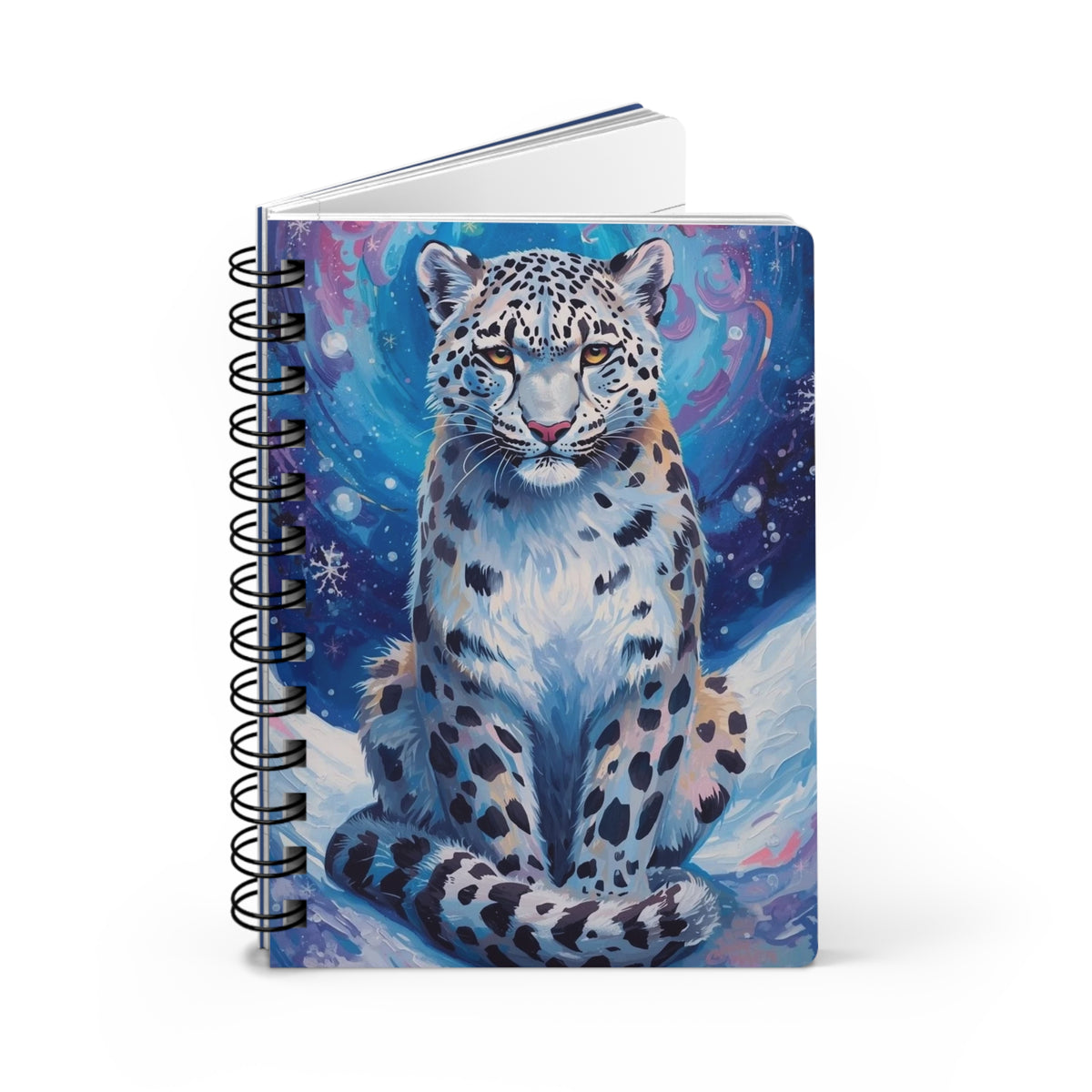 Mystical Snow Leopard Spiral Bound Journal