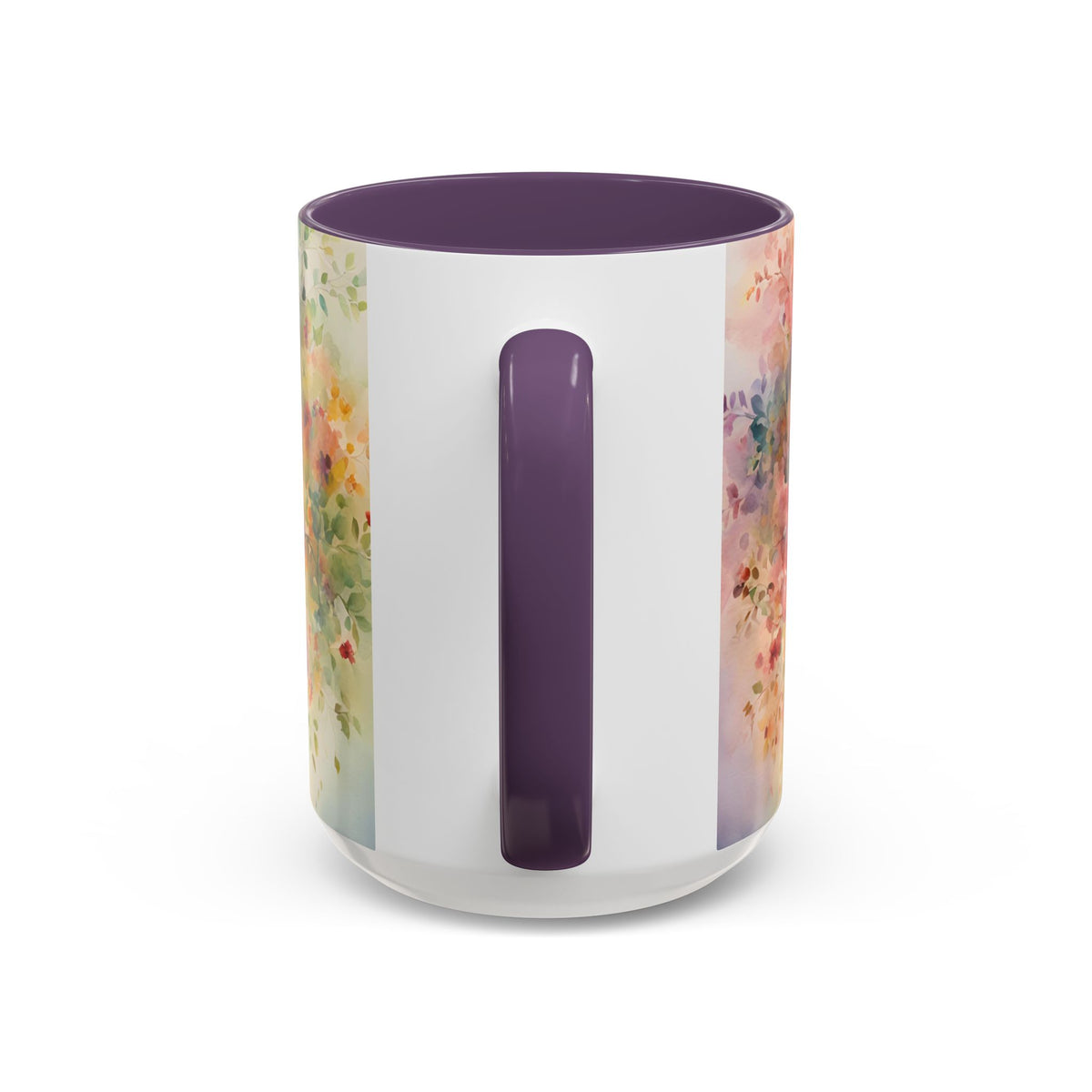 Watercolor Tree Accent Coffee Mug — Colorful Nature Art 11/15oz