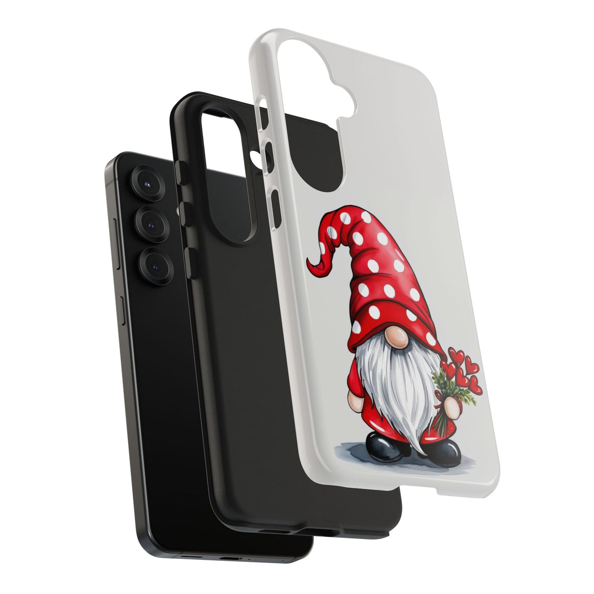 Valentine Gnome Phone Case — Cute Polka Dot Red Gnome Protective Case