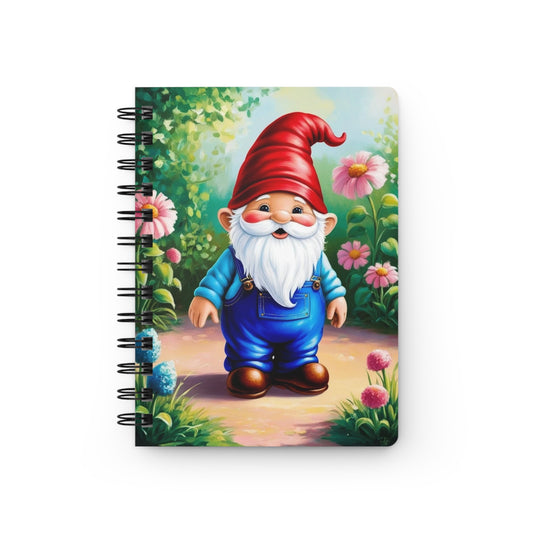 Garden Gnome Spiral Bound Journal