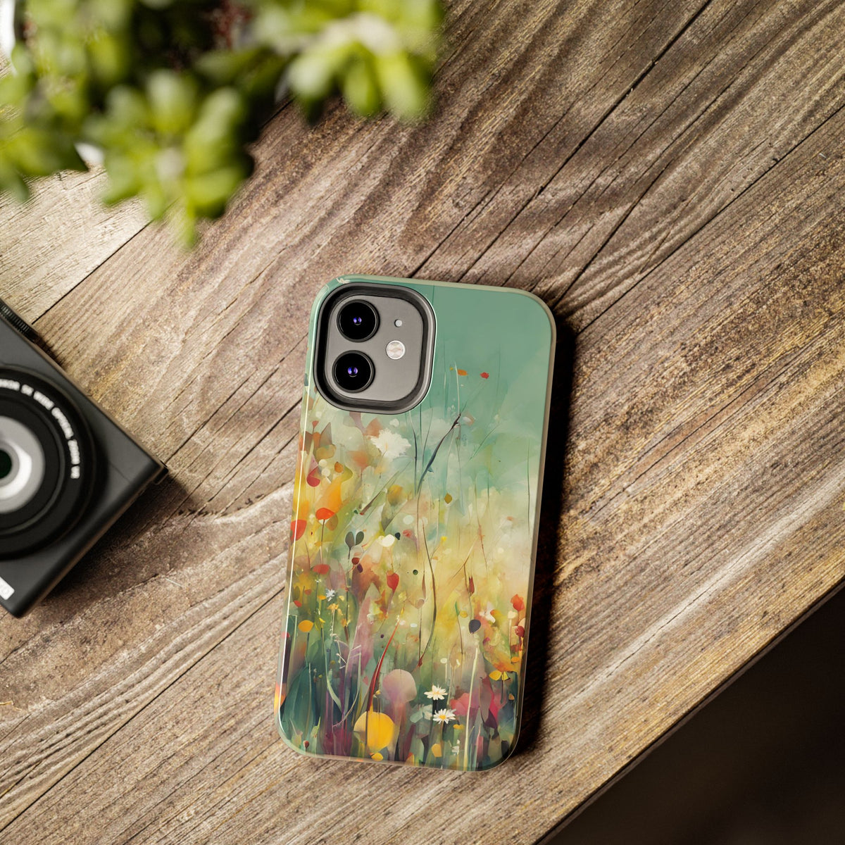 Floral Meadow Tough Phone Case — Painterly Wildflower Protection