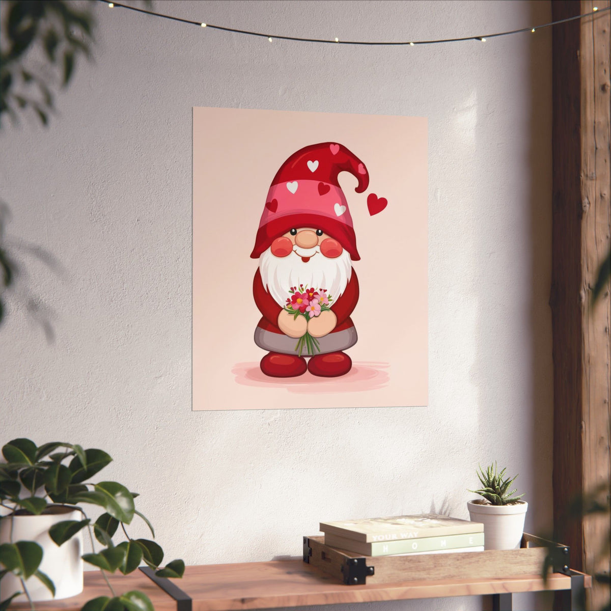Love Gnome Matte Poster — Cute Gnome Wall Art