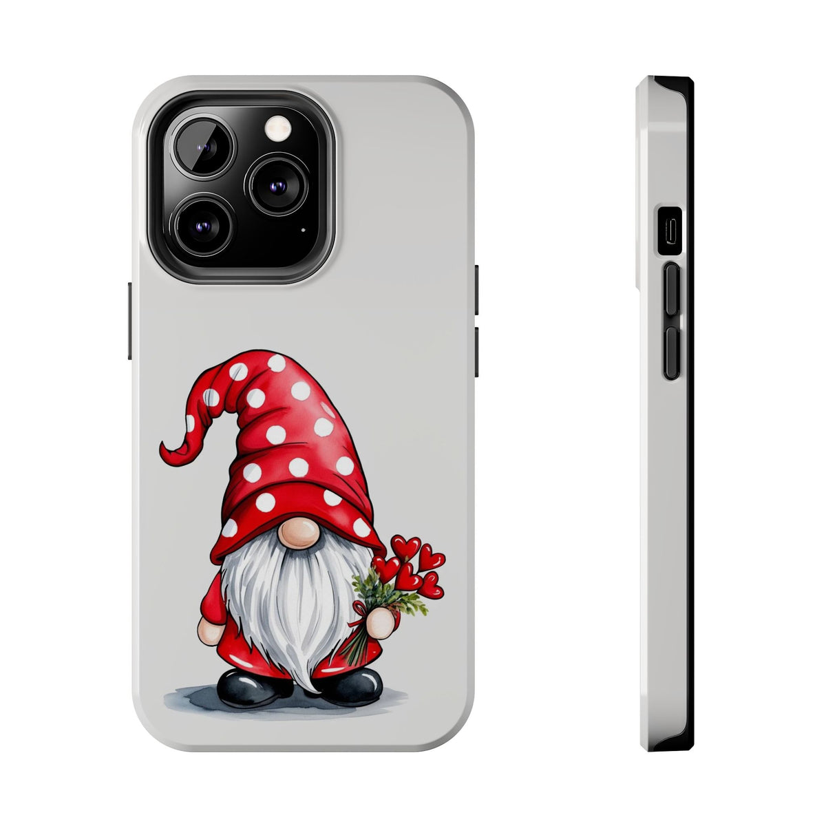 Valentine Gnome Phone Case — Cute Polka Dot Red Gnome Protective Case