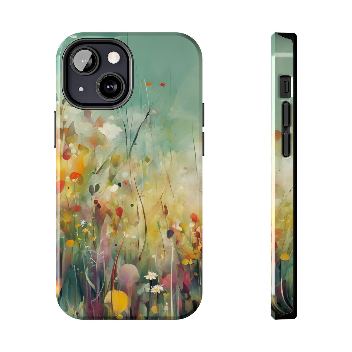 Floral Meadow Tough Phone Case — Painterly Wildflower Protection