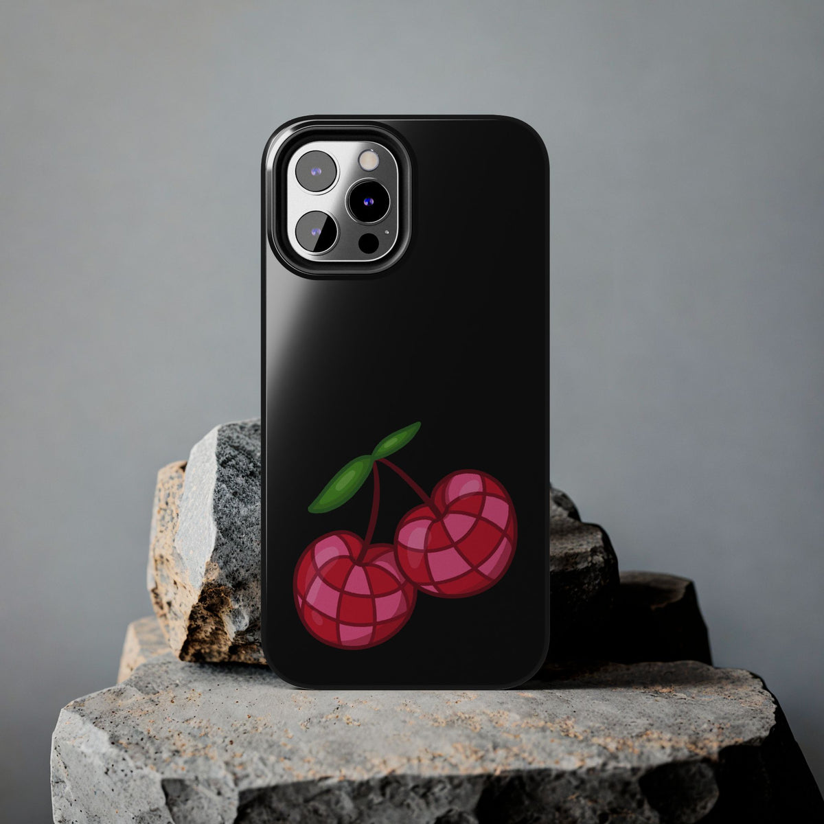 Cherries Tough Phone Case — Mosaic Cherries Design