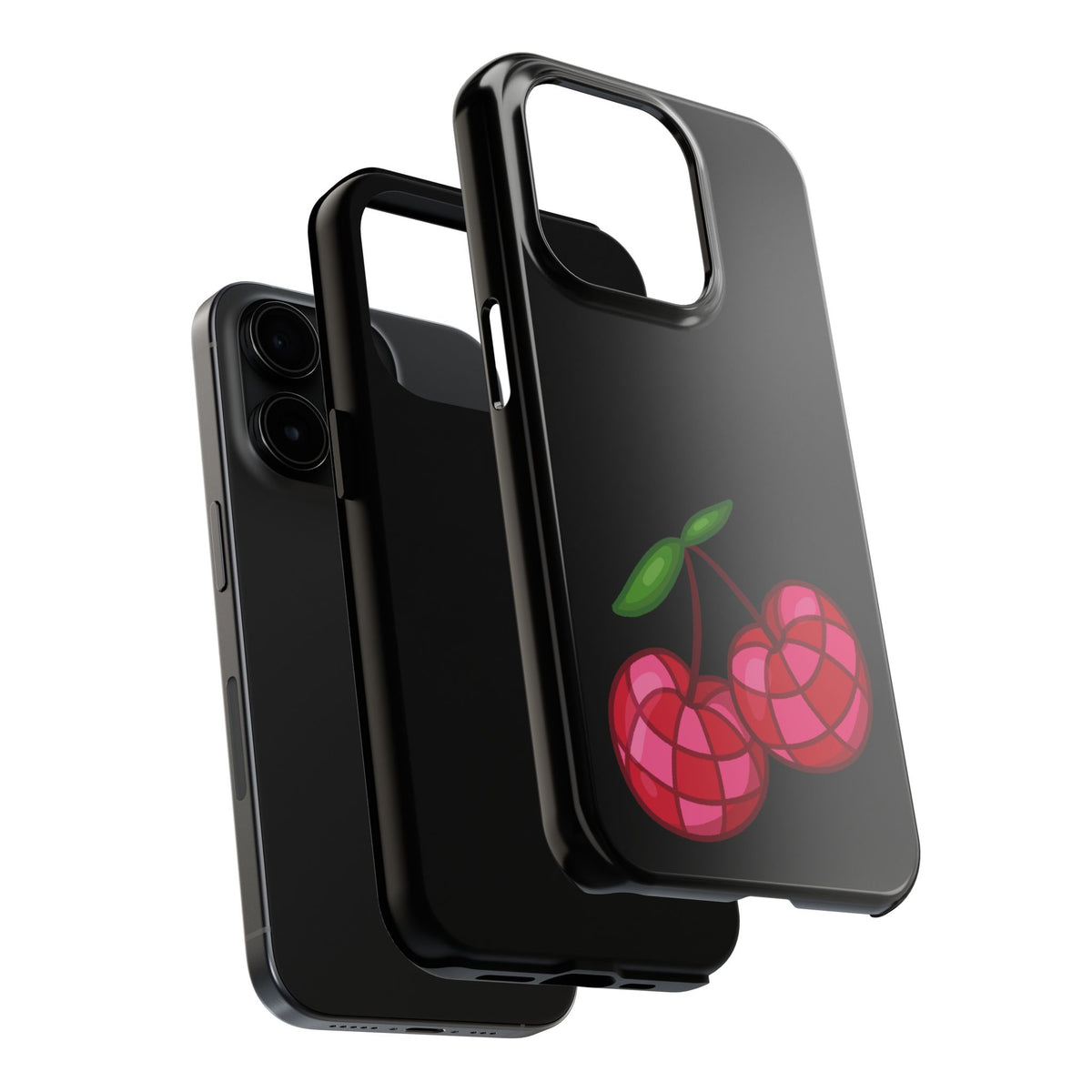 Cherries Tough Phone Case — Mosaic Cherries Design