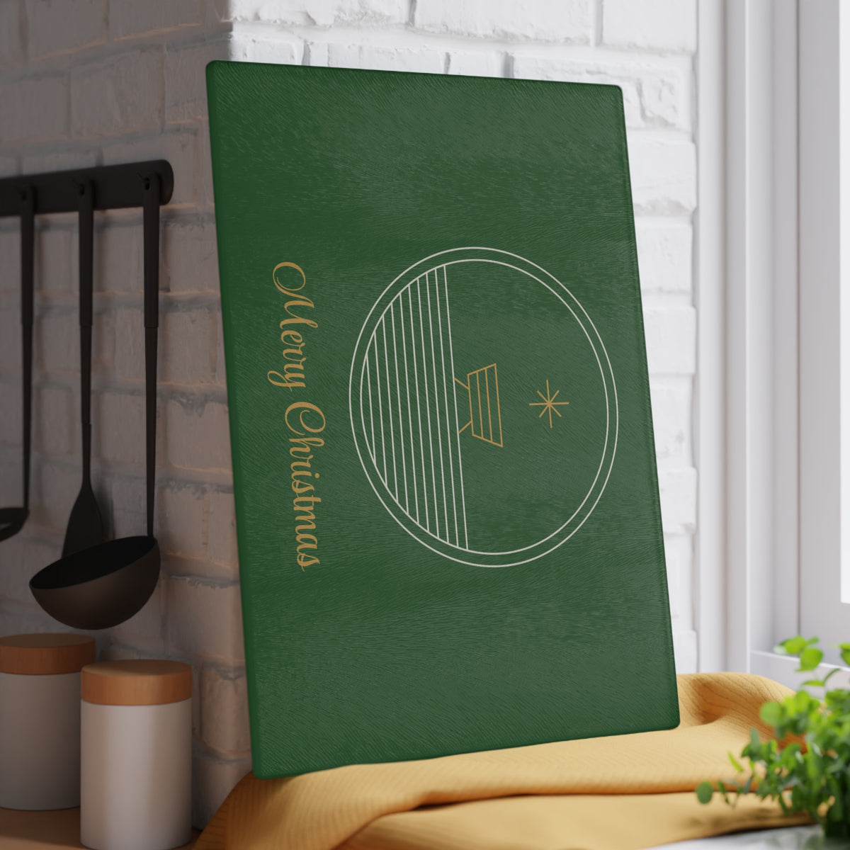 Christmas Glass Cutting Board