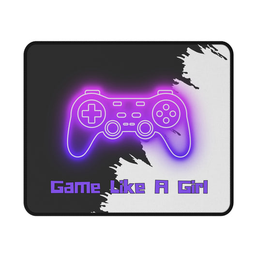 Game Like A Girl Neon Controller Mouse Pad — Non‑Slip Gaming Pad