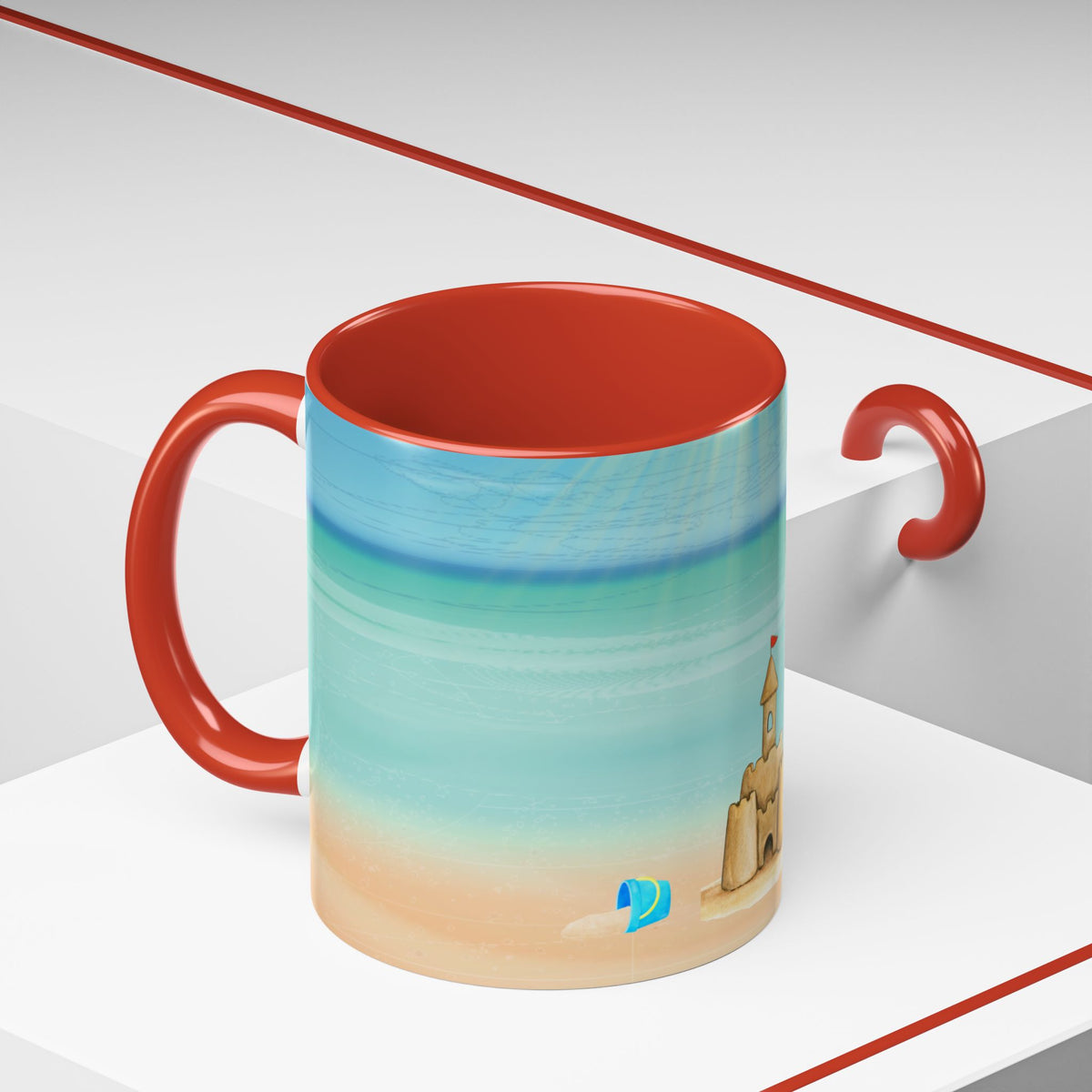Beach Sandcastle Coffee Mug – Ocean Accent 11/15oz