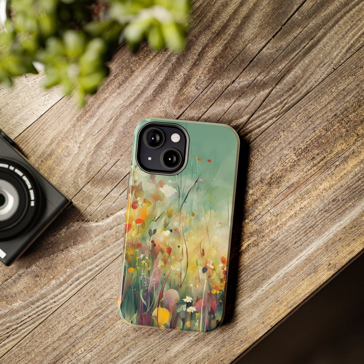 Floral Meadow Tough Phone Case — Painterly Wildflower Protection