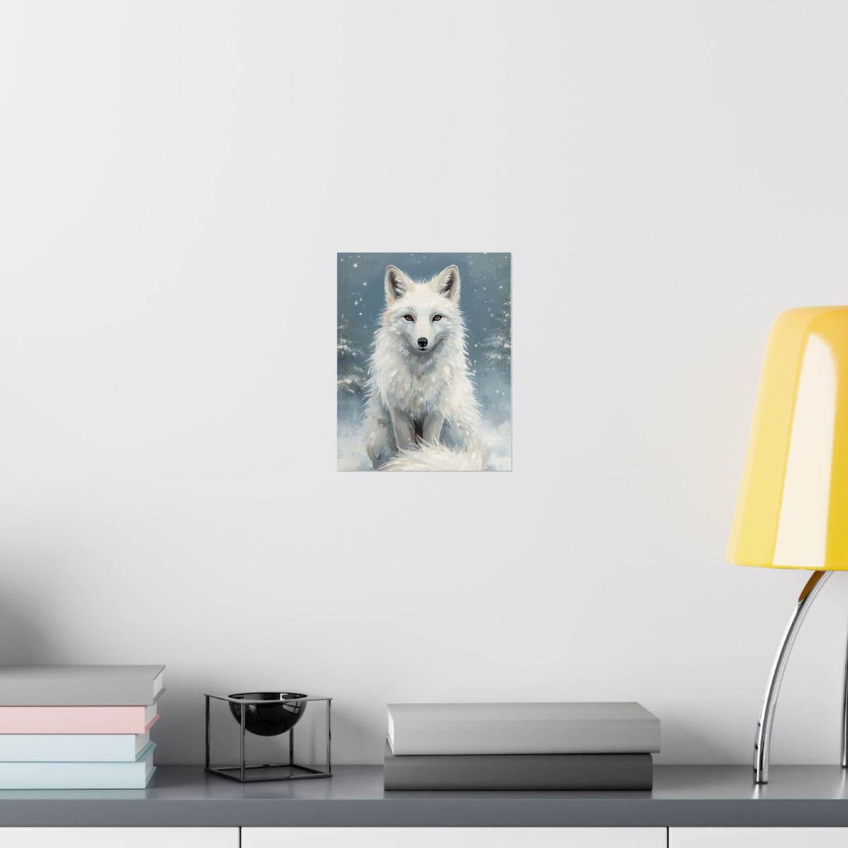 Arctic White Fox Matte Poster