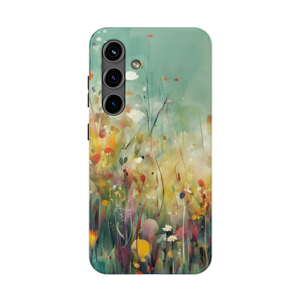 Floral Meadow Tough Phone Case — Painterly Wildflower Protection