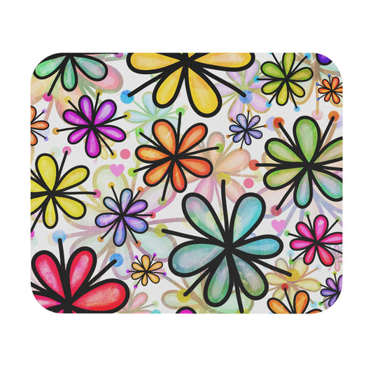 Colorful Floral Mouse Pad