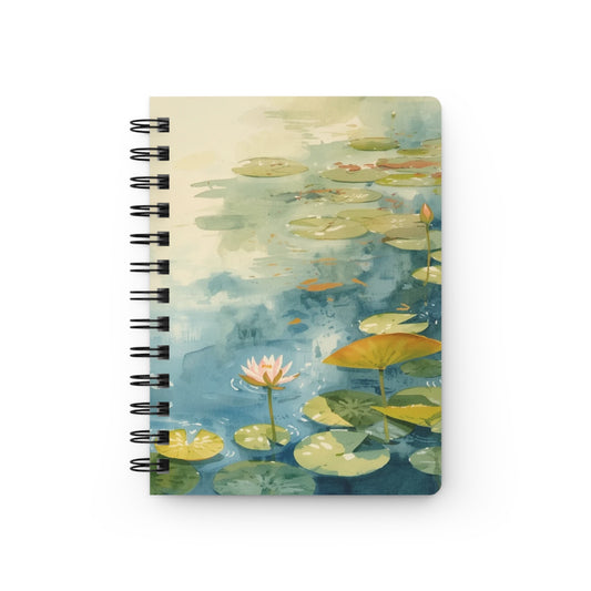 Water Lily Pond Spiral Bound Journal