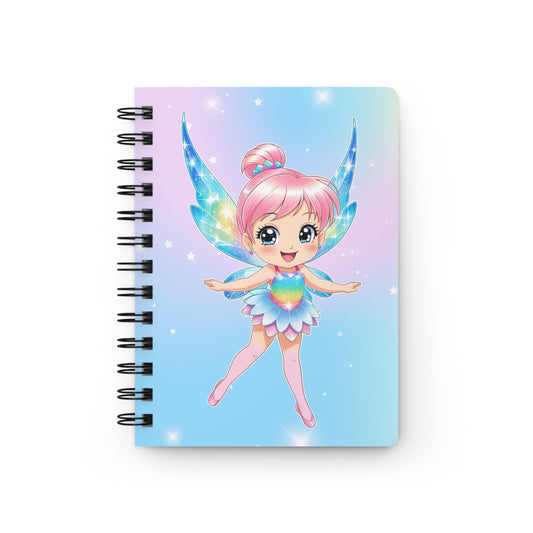 Cute Rainbow Fairy Spiral Bound Journal — Kawaii Magic Notebook for Kids