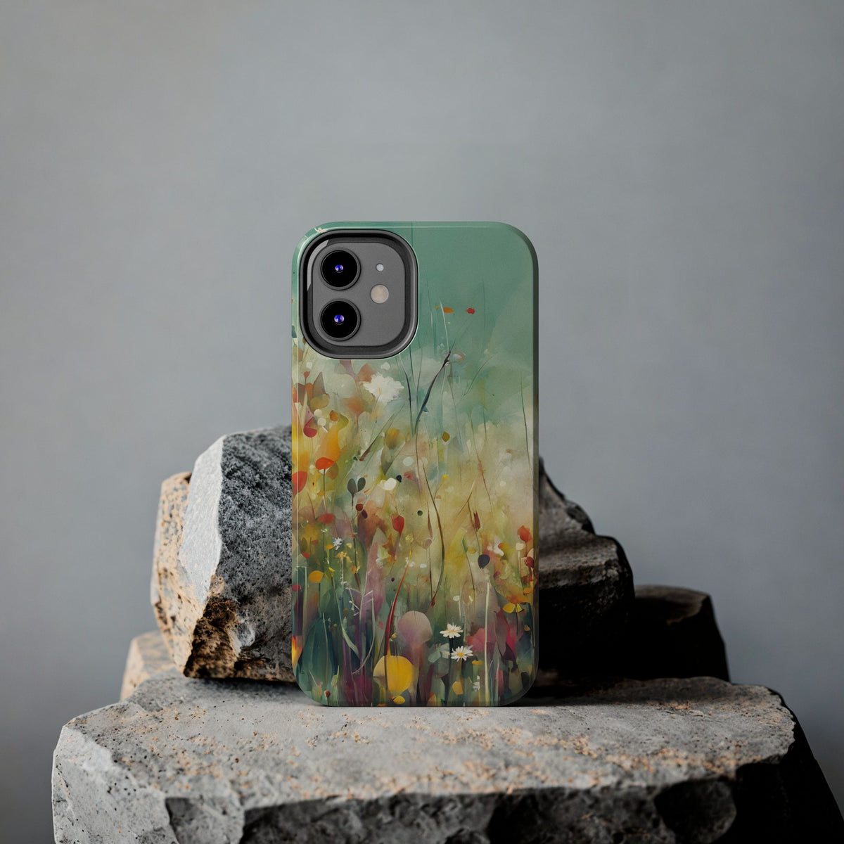 Floral Meadow Tough Phone Case — Painterly Wildflower Protection