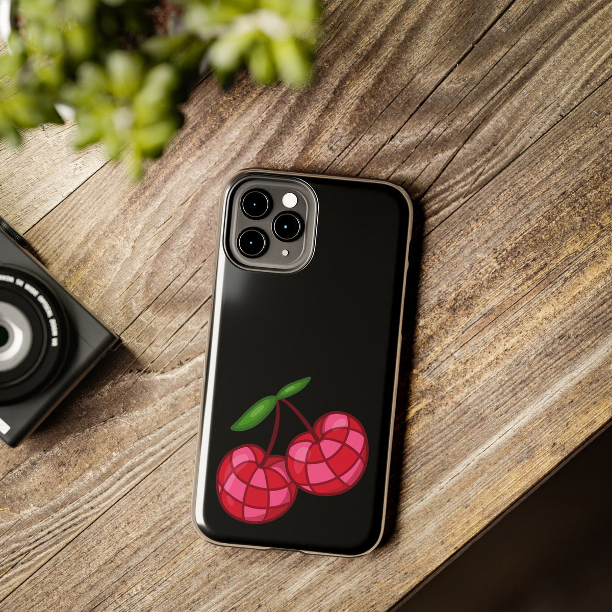 Cherries Tough Phone Case — Mosaic Cherries Design