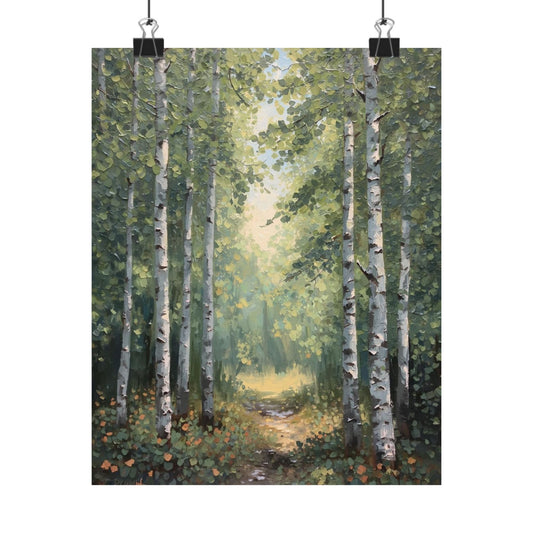 Birch Forest Trail Poster