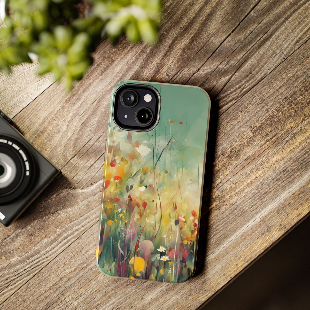 Floral Meadow Tough Phone Case — Painterly Wildflower Protection