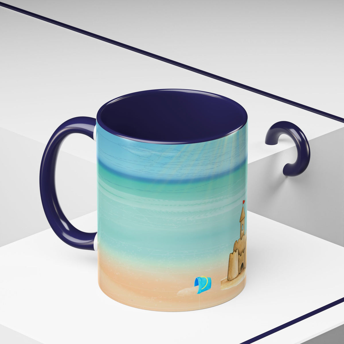 Beach Sandcastle Coffee Mug – Ocean Accent 11/15oz