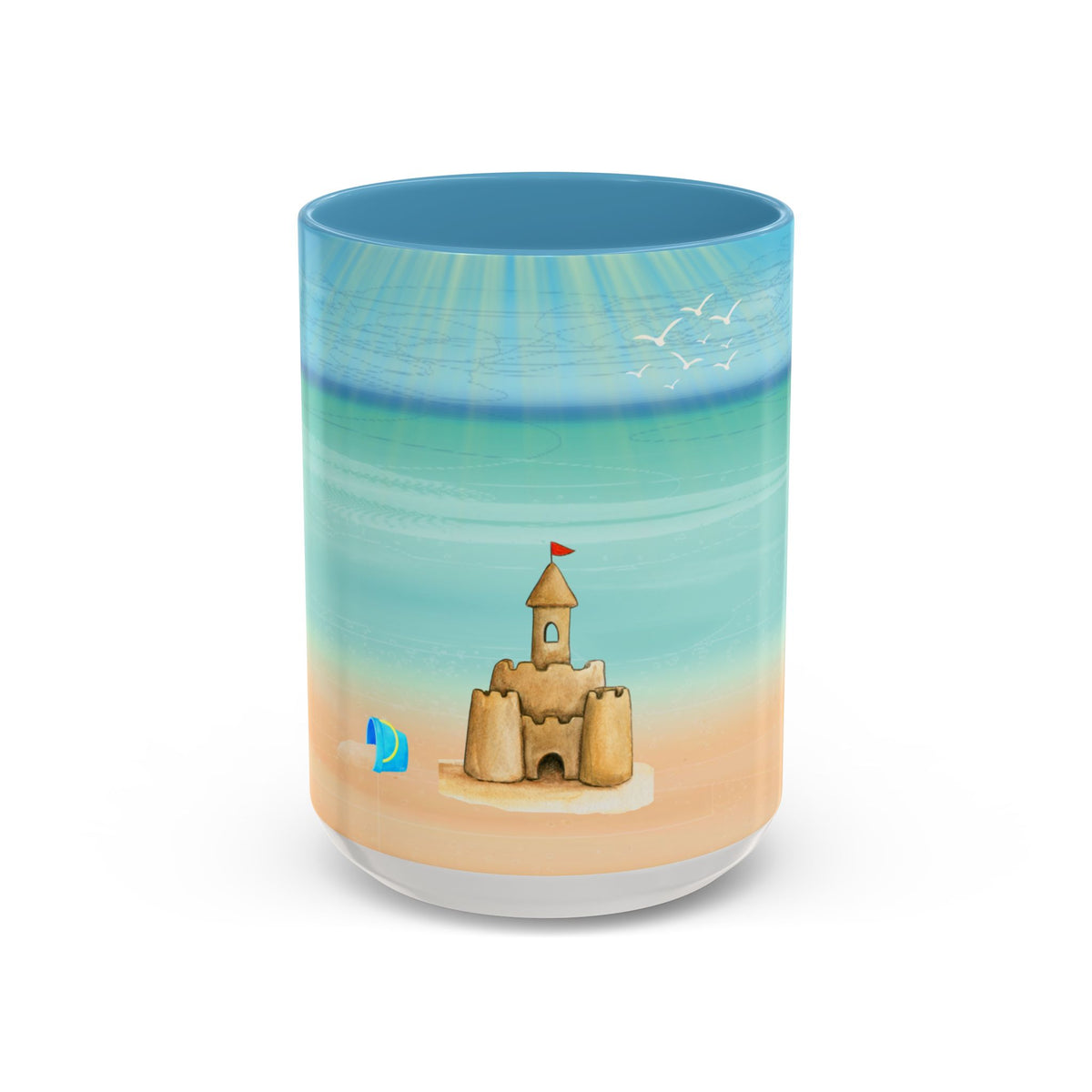 Beach Sandcastle Coffee Mug – Ocean Accent 11/15oz