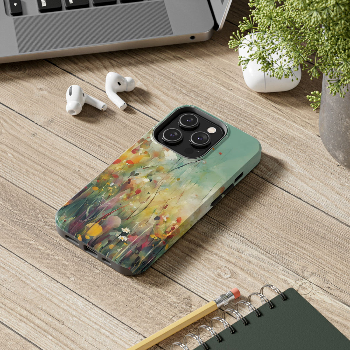Floral Meadow Tough Phone Case — Painterly Wildflower Protection