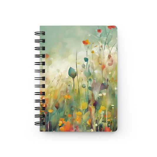 Floral Meadow Spiral Journal — Watercolor Wildflower Notebook for Notes & Journaling