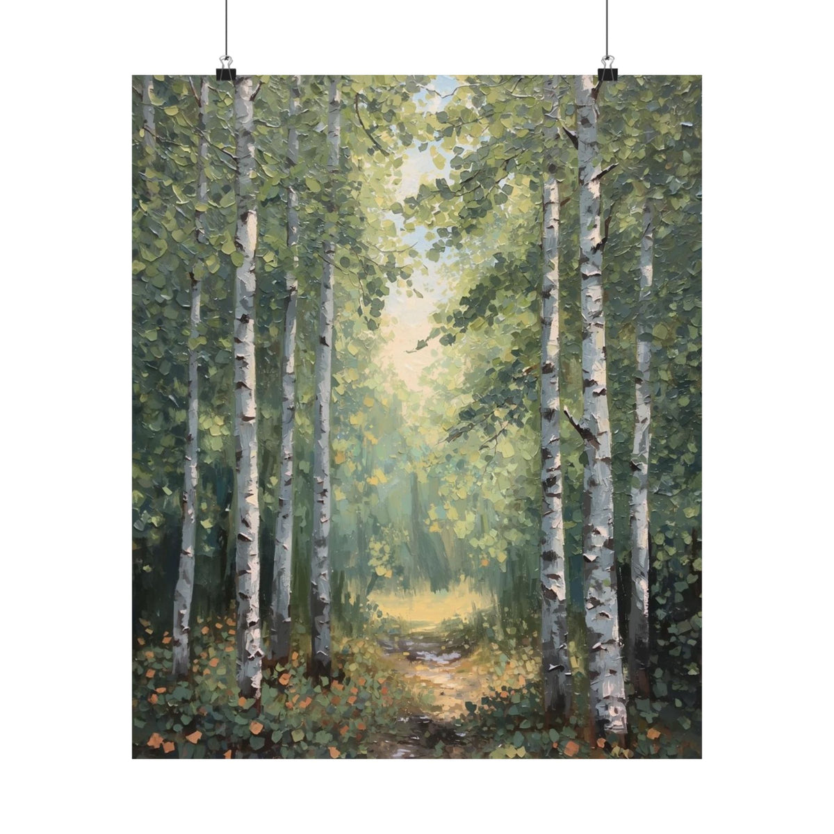 Birch Forest Trail Poster